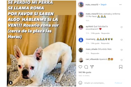 Matías Messi perdió a su perra enferma y compartió varias imágenes en su cuenta de Instagram