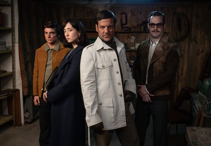 Matías Recalt, Camila Peralta, Rodrigo de la Serna y Matías Meyer en Gordon, serie de Netflix aún sin fecha de estreno