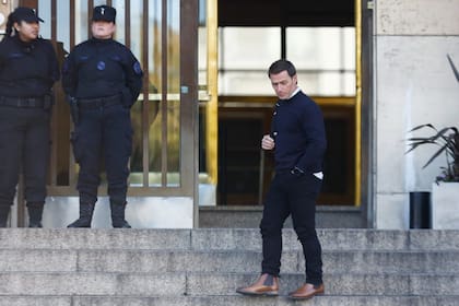 Matías Tabar, cuando se retiró de Comodro Py luego de declarar