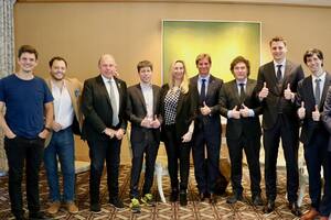 Matías Travizano (izquierda), exCEO de GranData, fue el nexo entre Javier Milei y Silicon Valley