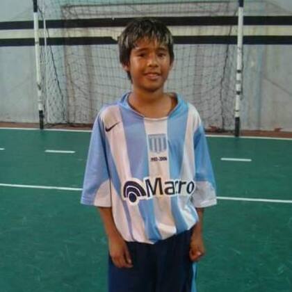 Matías Zaracho, en una imagen de cuando formaba parte de las infantiles de Racing