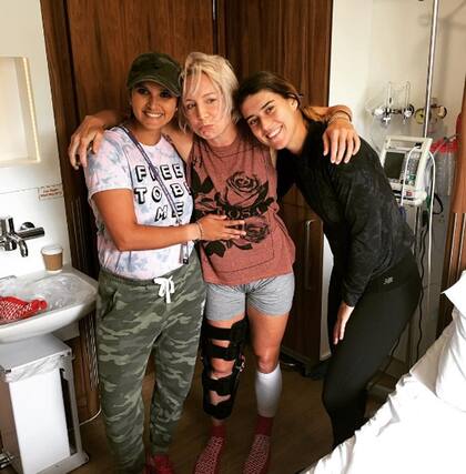 Mattek-Sands tras su escalofriante lesión en Wimbledon