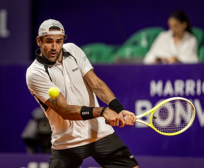 Matteo Berrettini, ganador en su debut en el Argentina open