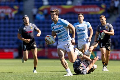 Matteo Graziano, integrante de los Pumas 7s, que se enfrentarán con Nueva Zelanda en el Seven de Valladolid y luego protagonizarán un cuarto de final.