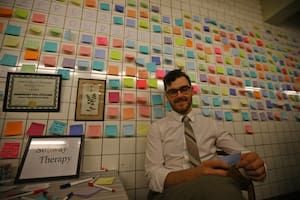 Matthew Chavez en la estación del metro de la Sexta Avenida de Nueva York, en noviembre de 2016