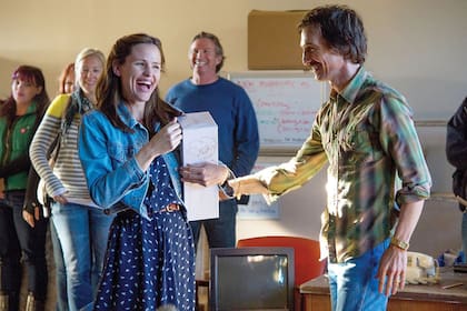 Matthew McConaughey y Jennifer Garner. durante el rodaje de Dallas Buyers Club: el club de los desahuciados