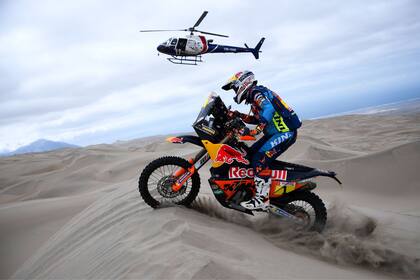 Matthias Walkner, de Austria, en la sexta etapa del Dakar 2019 entre Arequipa y San Juan de Marcona, Perú