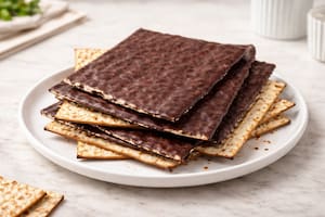 Matzá bañada en chocolate