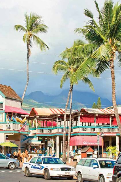 Paseo comercial en Lahaina, Maui