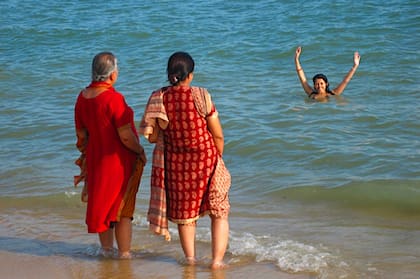 Maureen en el mar.