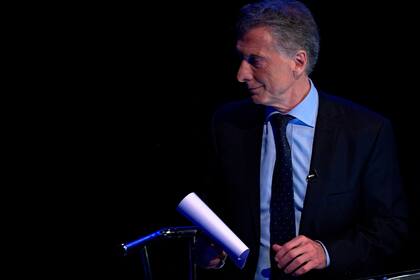 Mauricio Macri en el primer corte del debate presidencial