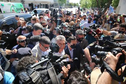 Mauricio Macri al llegar a Dolores para declarar por el espionaje ilegal