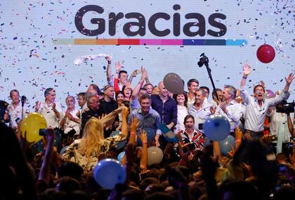 Mauricio Macri celebra su triunfo en 2015