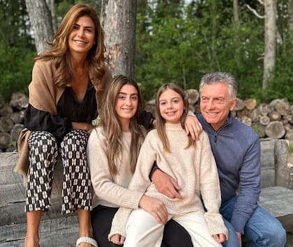 Mauricio Macri con su familia en el sur