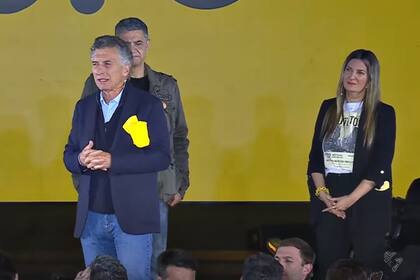Mauricio Macri durante el acto de campaña del Pro