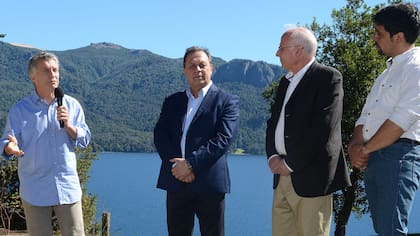 Mauricio Macri, durante el acto en Villa Traful