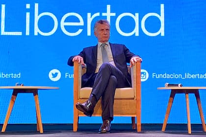 Mauricio Macri, durante su disertación 