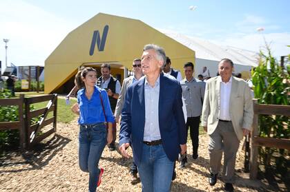Mauricio Macri, durante su visita a Expoagro