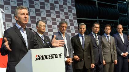 Mauricio Macri, hoy, durante un acto en Llavallol