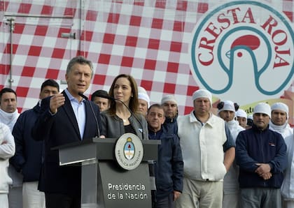 Macri, en la planta de Cresta Roja