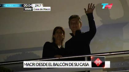 Mauricio Macri, en el balcón