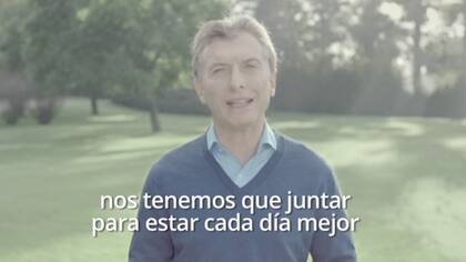 Mauricio Macri en uno de los spots de Presidencia