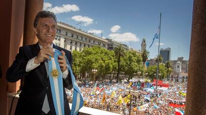 Mauricio Macri habló desde el balcón de la Casa Rosada
