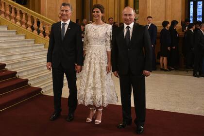 Mauricio Macri, Juliana Awada y Vladímir Putin