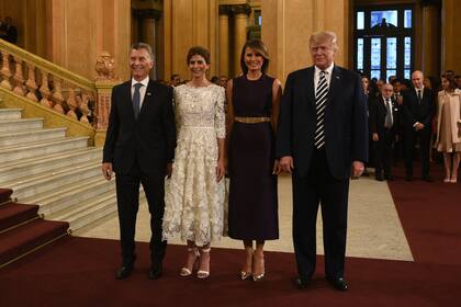 Mauricio Macri, Juliana Awada, Melania y Donald Trump