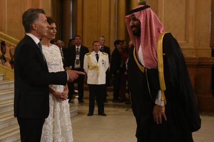 Mauricio Macri y Juliana Awada reciben al príncipe Mohamed Bin Salman