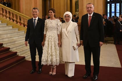 Mauricio Macri, Juliana Awada, Recep Tayyip Erdogan y su mujer