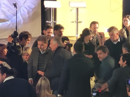 Mauricio Macri, junto a Cristian Ritondo, titular de Pro en Buenos Aires, durante el acto en Vicente López