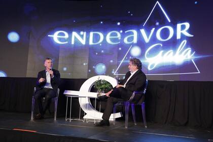 Mauricio Macri junto a Guibert Englebienne (Endeavor)