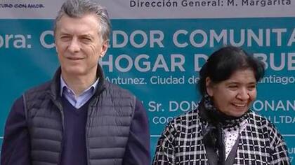 Mauricio Macri junto a Margarita Barrientos en Santiago del Estero
