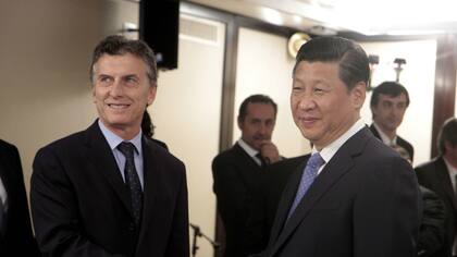 Mauricio Macri junto a Xi Jinping