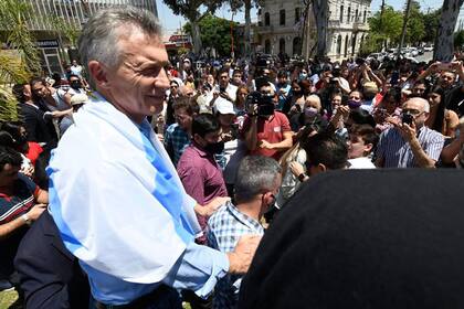 Mauricio Macri, la semana pasada, en Santiago del Estero. Hoy planea, antes de la indagatoria, pasar a saludar a la gente que haya ido a apoyarlo a Dolores