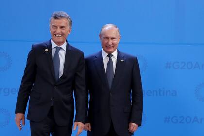 El presidente Macri y el mandatario ruso, Vladimir Putin