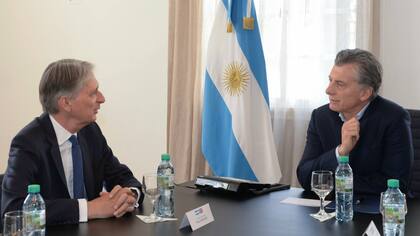 Hammond y Macri, ayer, en Olivos