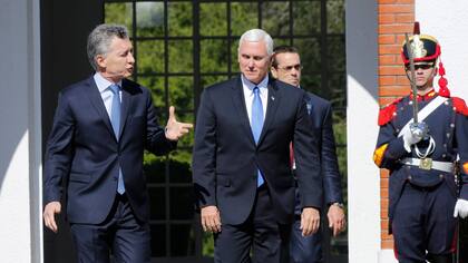 Mauricio Macri recibió al vicepresidente de EE.UU. en la quinta de Olivos