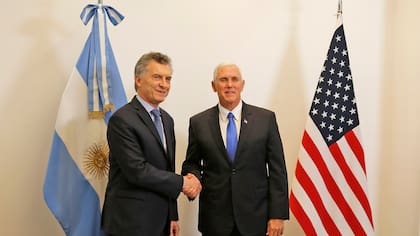 Mauricio Macri recibió al vicepresidente de Estados Unidos, Mike Pence, el martes pasado en la Casa Rosada
