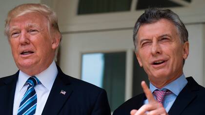 Donald Trump y Mauricio Macri, durante el encuentro en la Casa Blanca
