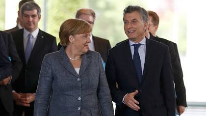 Mauricio Macri y Angela Merkel