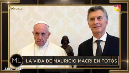 Mauricio Macri y el papa Francisco (Crédito: captura de pantalla eltrece)