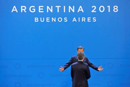 Mauricio Macri y el presidente de Corea del Sur durante la Cumbre