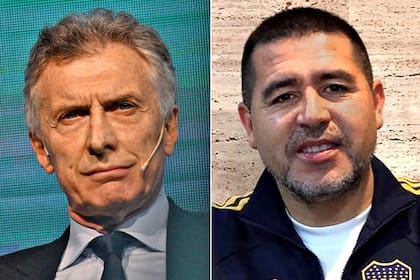 Mauricio Macri y Juan Román Riquelme