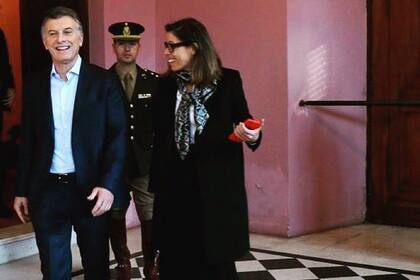 Mauricio Macri y Laura Alonso, durante el gobierno de Macri