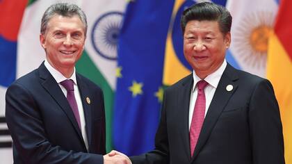 Mauricio Macri y su par chino, Xi Jinping