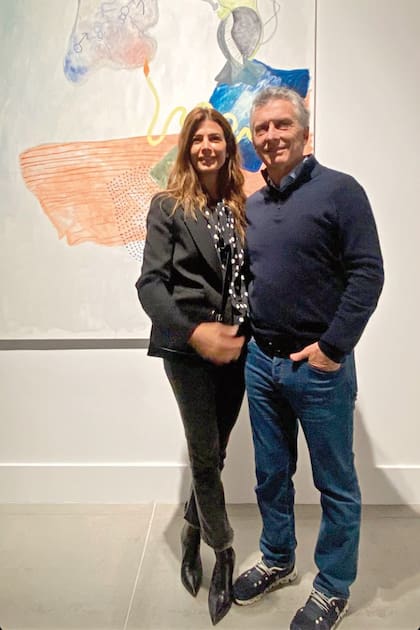 Mauricio y Juliana visitaron la muestra el domingo 7.