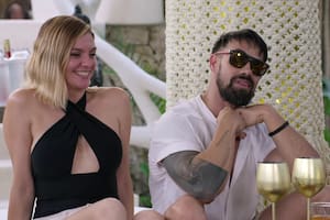 Mauricio Zappacosta junto a María Emilia Melo en Love is Blind Argentina (Foto: captura Netflix)