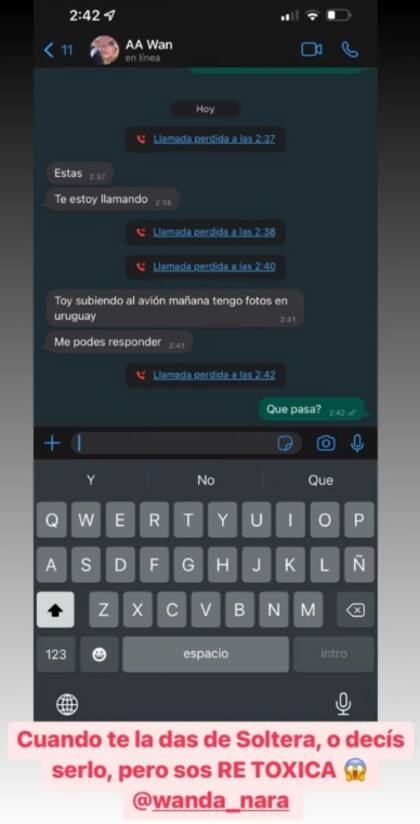 Mauro Icardi compartió las capturas de sus conversaciones con Wanda luego de su separación.